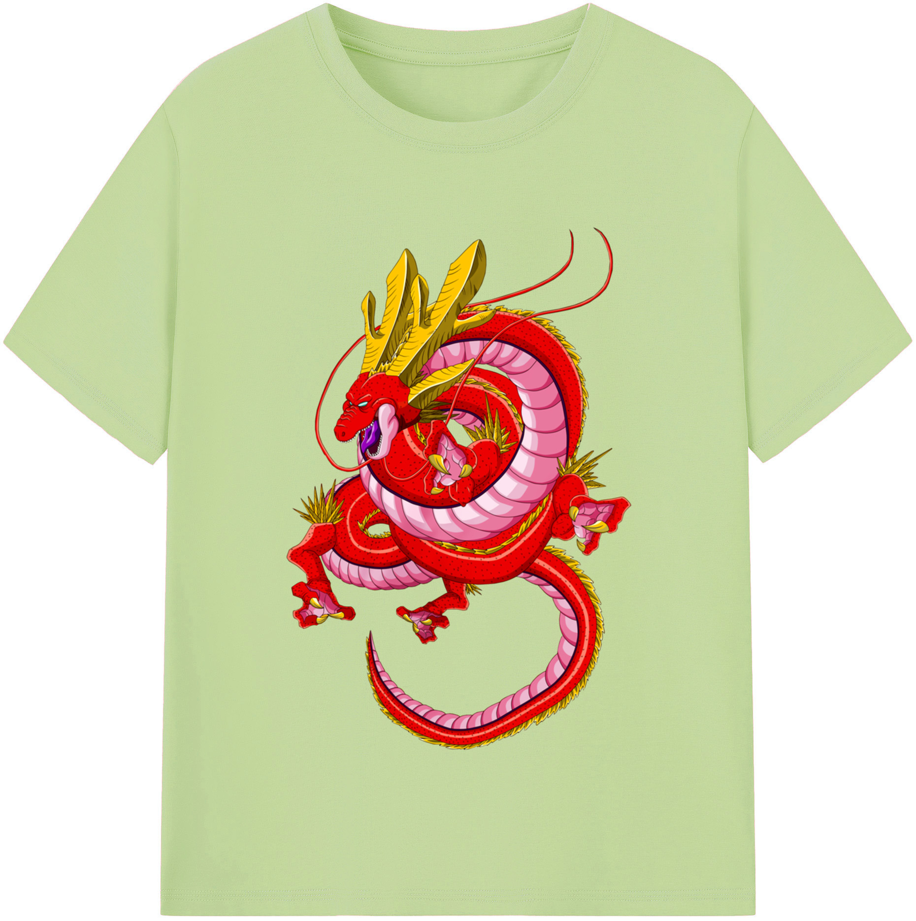 （画像用） ドラゴンボール 神龍 シェンロン DRAGON BALL Shenron 綿100％半袖Tシャツ（フロントプリント）